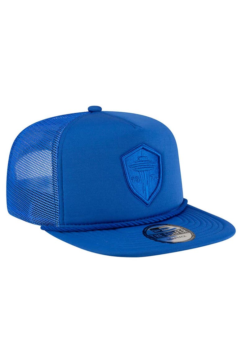 Men's New Era Blue Seattle Sounders FC Tone Golfer Snapback Hat, Alternate, color, Blue