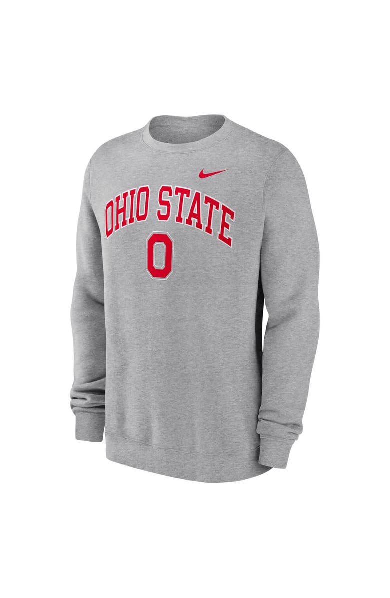 Nike Men's Nike Gray Ohio State Buckeyes Arch Pullover Sweatshirt, Alternate, color, Gray