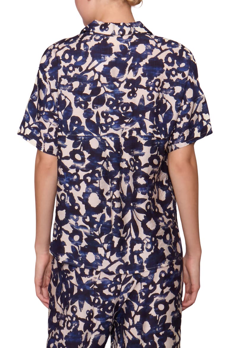 Easy Woven Pullover Shirt, Alternate, color, IVORY NAVY