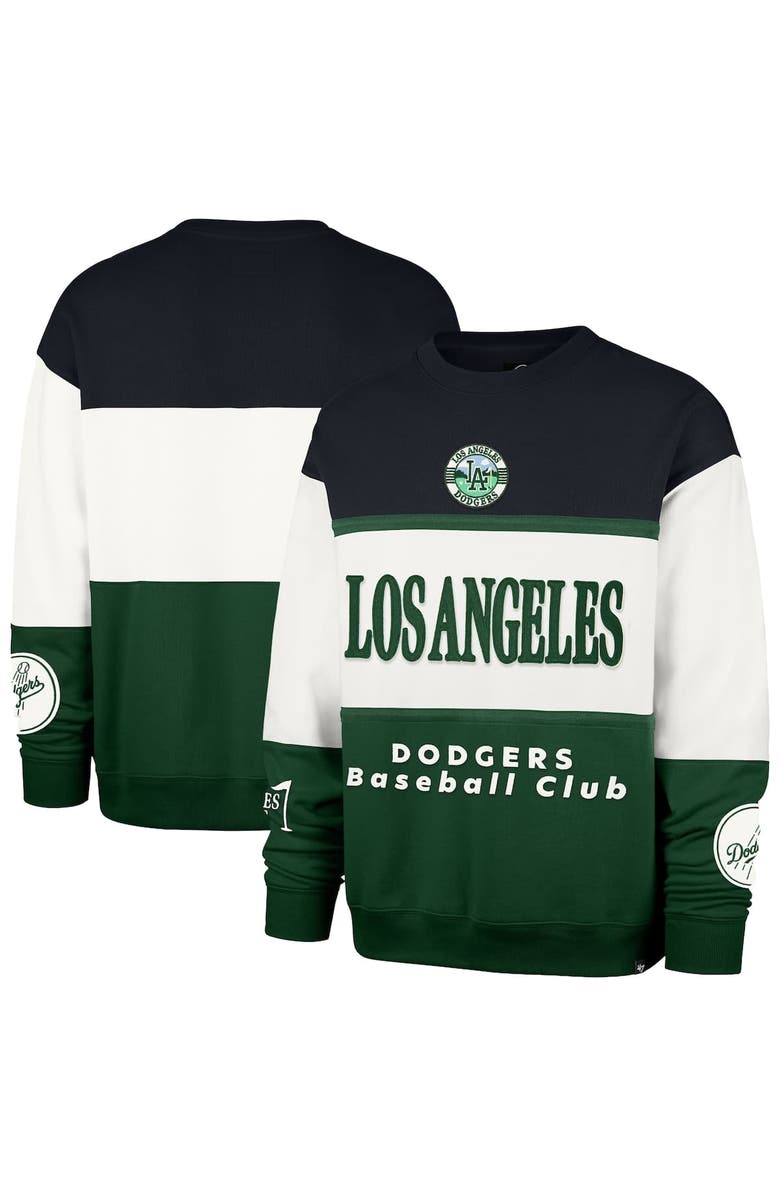 '47 Men's '47  Green Los Angeles Dodgers Tee Up Maximalist Fleece Sweatshirt, Alternate, color, Green