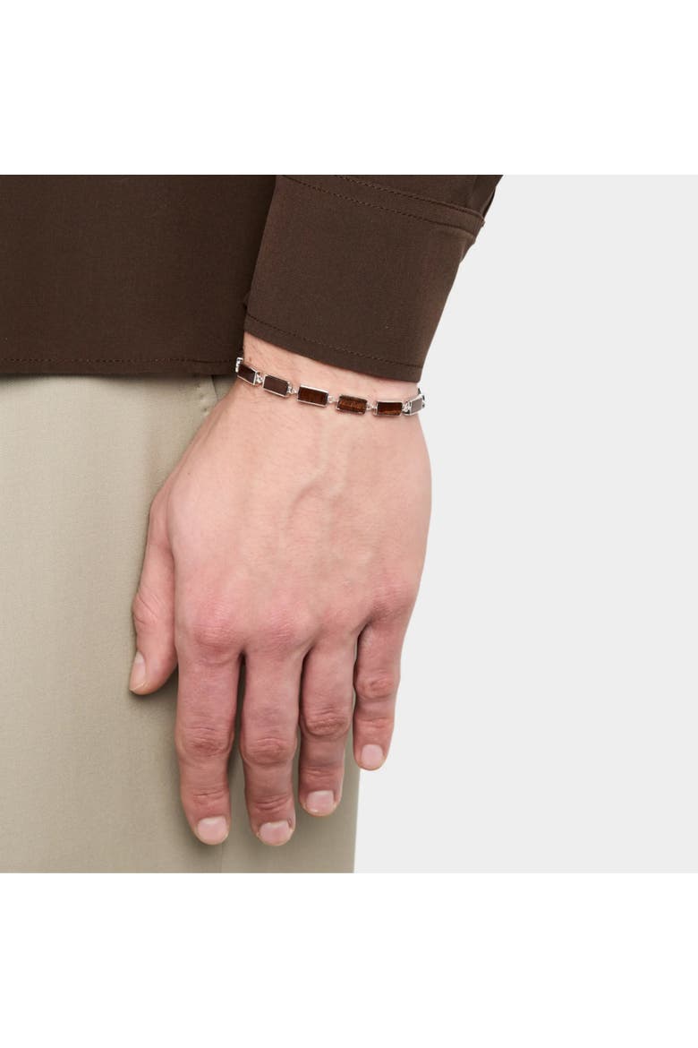 Dash Rectangle Link Bracelet, Alternate, color, RED