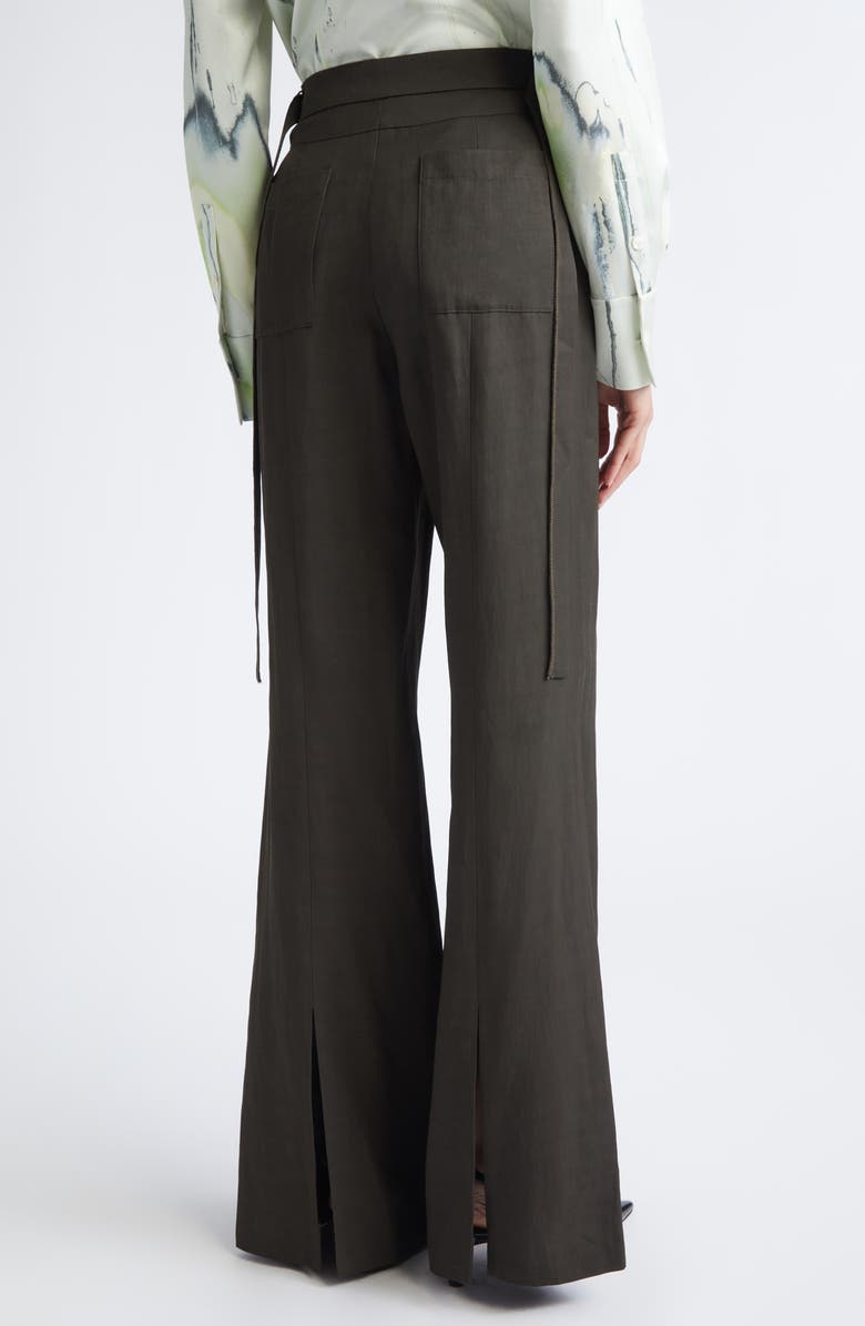 Jason Wu Collection Soft Suiting Flare Leg Pants, Alternate, color, Nori