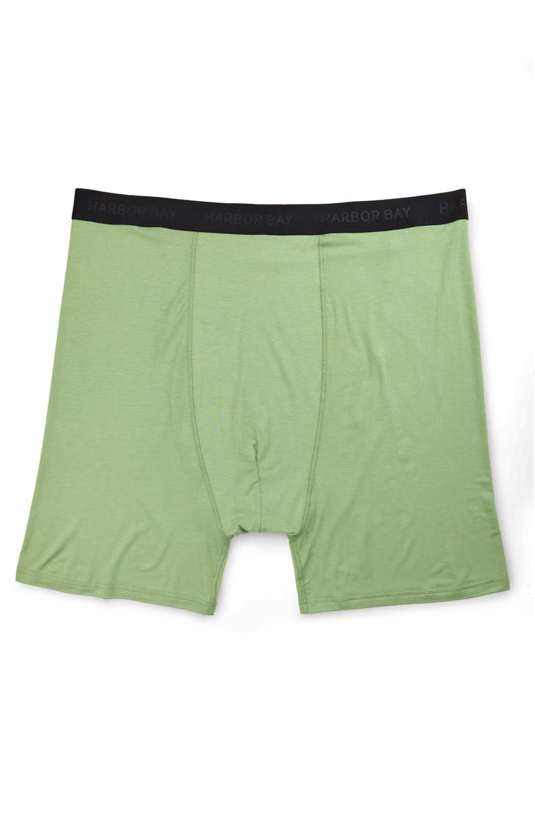 Harbor Bay by DXL Big & Tall Modal 4 Inch Stretch Boxer Briefs V2, Main, color, Frost