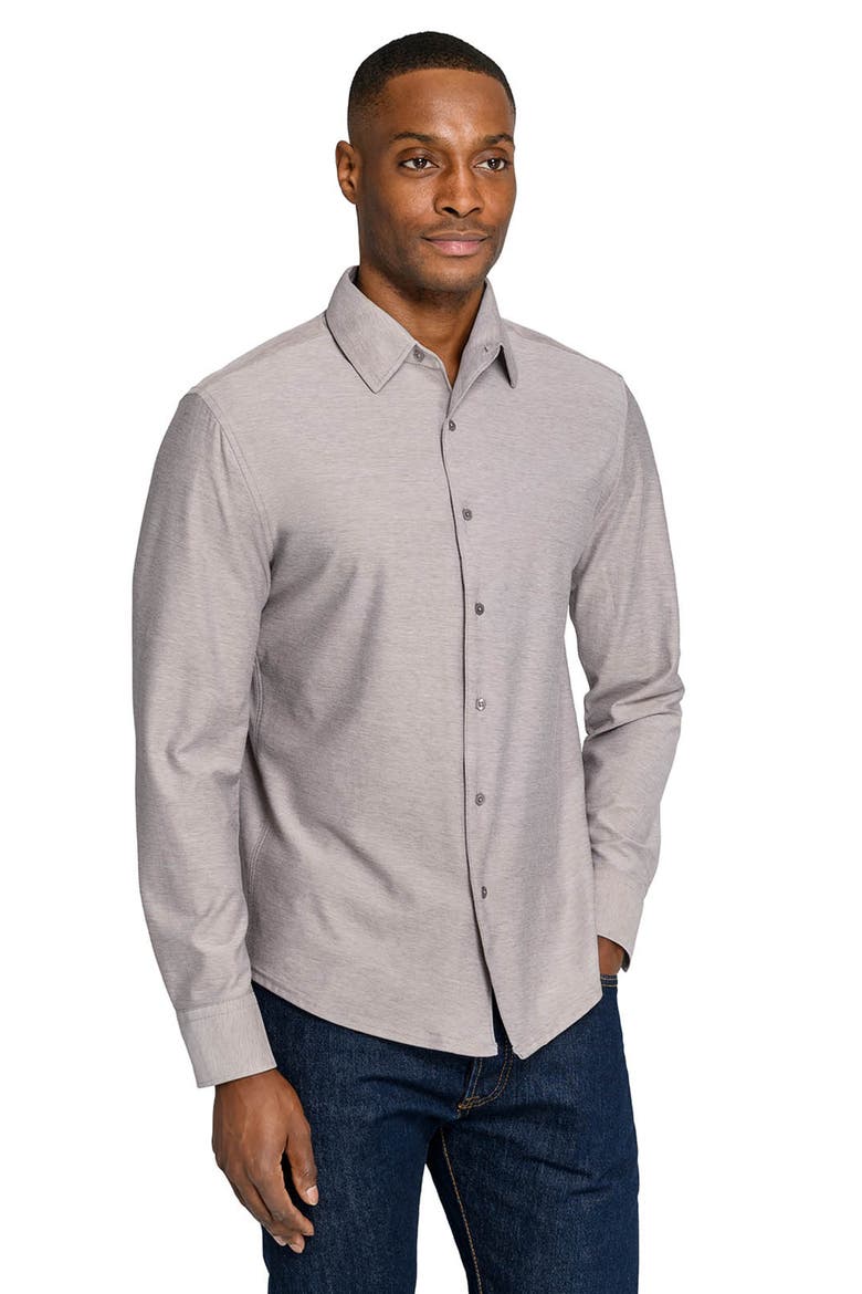 Solid Mapleton Luxe Cross Dyed Long Sleeve Shirt, Alternate, color, TAN