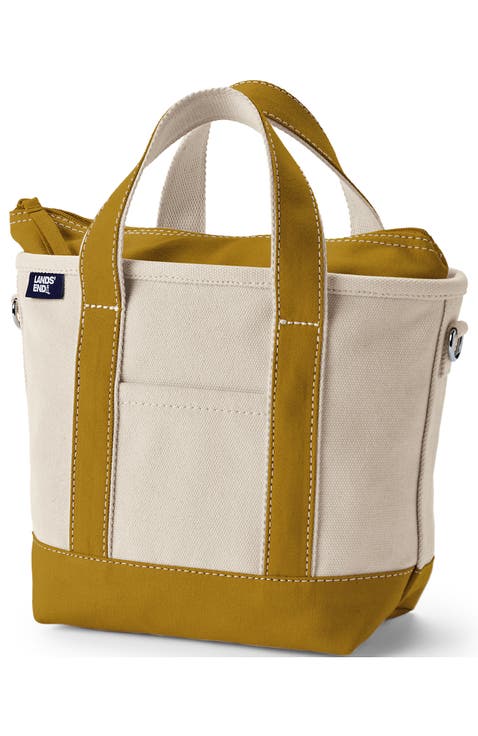 Zip Top Canvas Tote Bag
