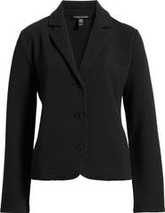 Eileen Fisher Notch Collar Organic Cotton Blend Jacket