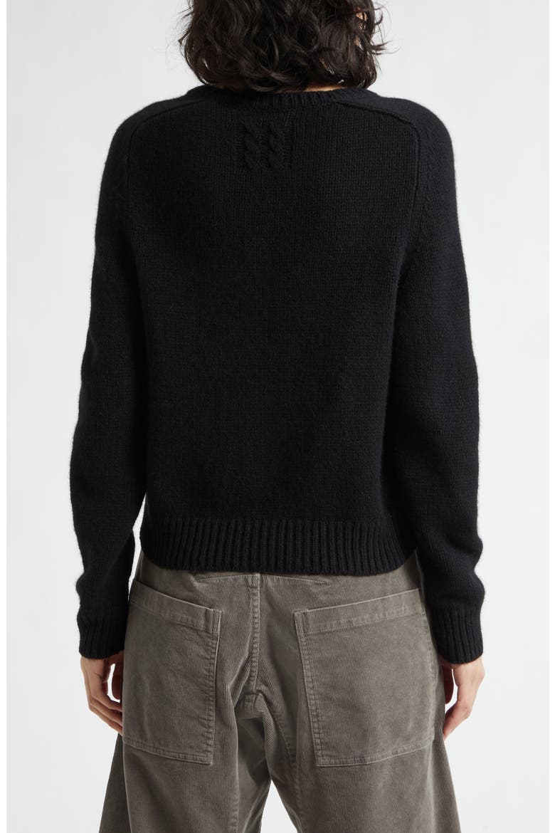 Vicki V-Neck Cashmere & Virgin Wool Sweater, Alternate, color, BLACK
