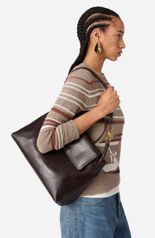 Bottega Veneta Ciao Ciao Knot Detail Leather Top Handle Bag In Brown