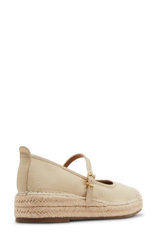 Blondo Hanah Waterproof Espadrille Mary Jane Flat In Almond Fabric