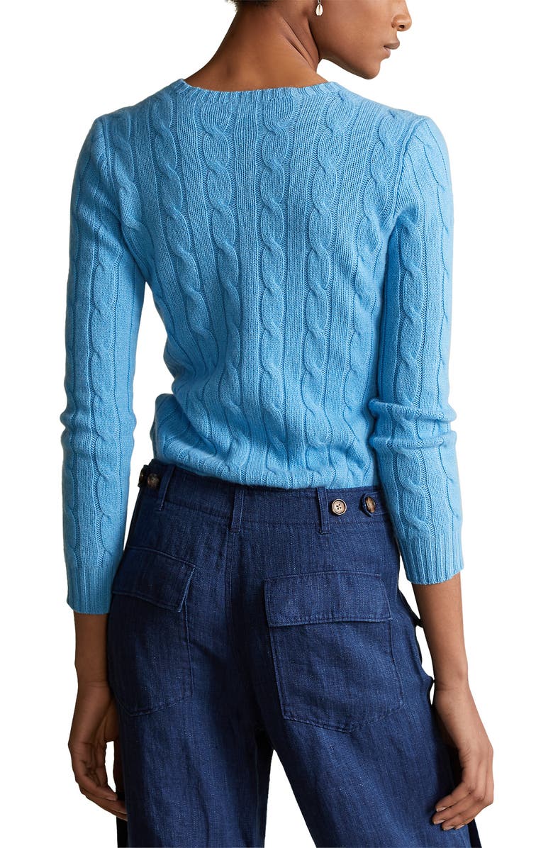 Polo Ralph Lauren Julianna Cable Knit Cashmere Sweater, Alternate, color, 