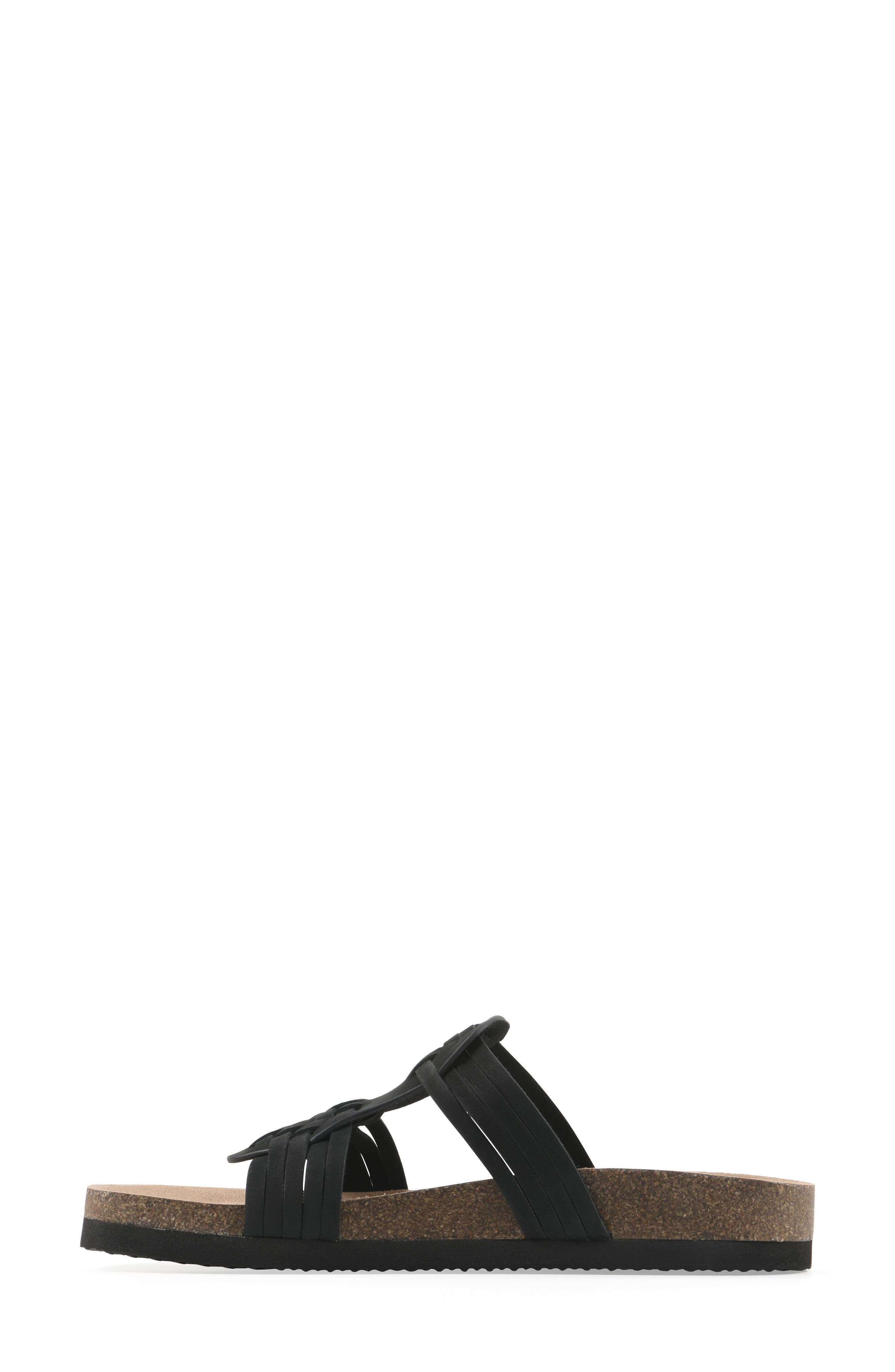 White Mountain Footwear Halicore Slide Sandal, Alternate, color, Black/ Nubuck