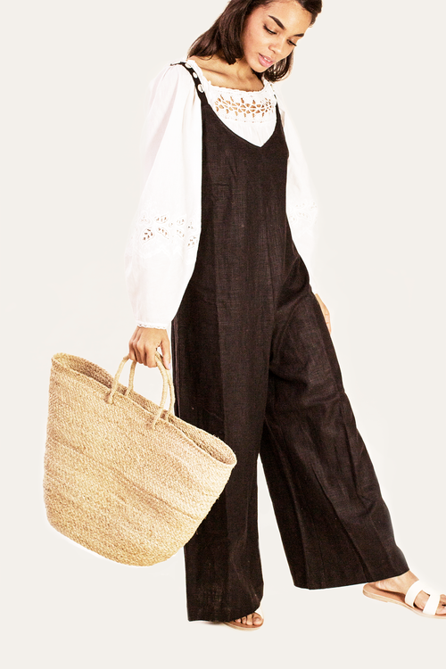 Indego Africa Braided Raffia Bag In Natural