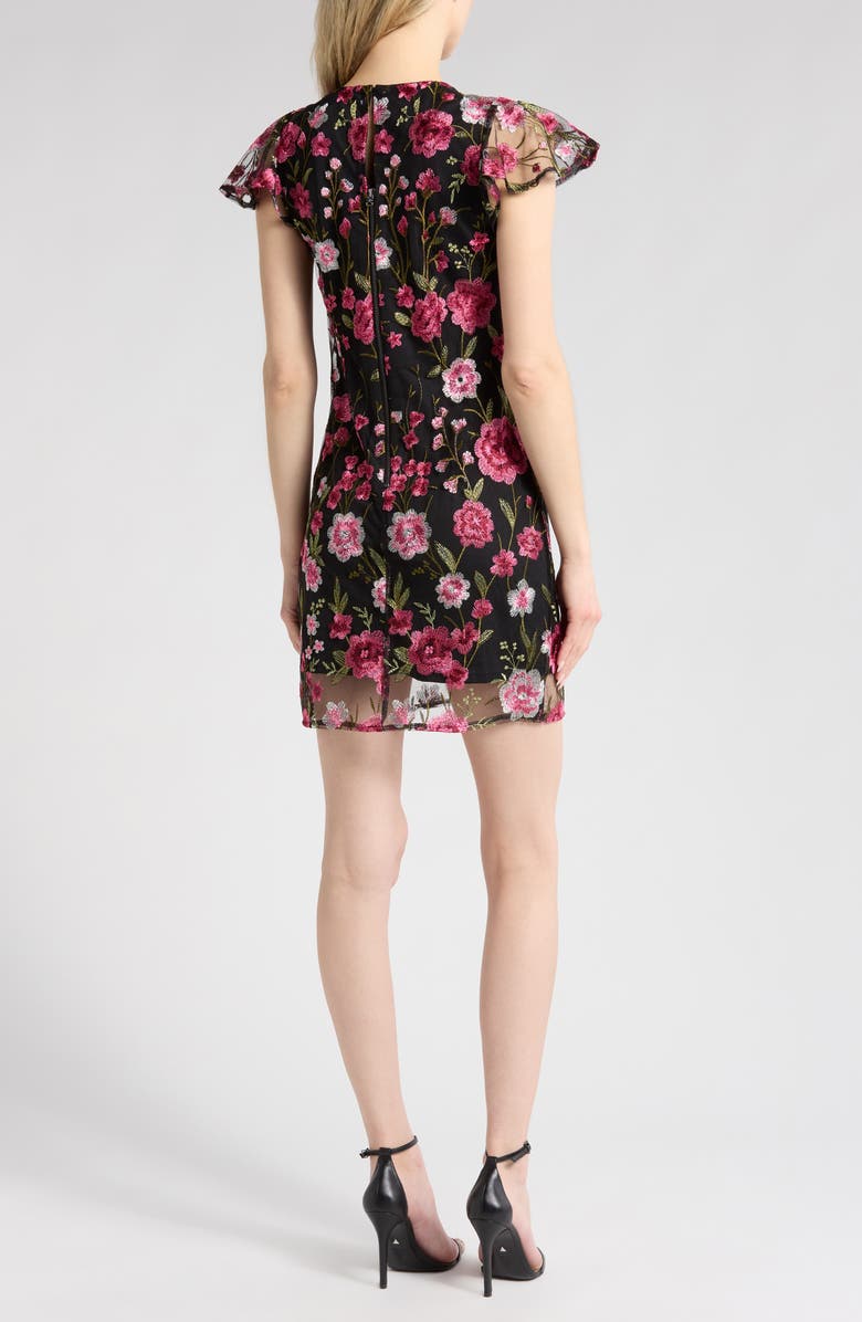 Sam Edelman Queenberry Floral Embroidered Cap Sleeve Minidress, Alternate, color, 