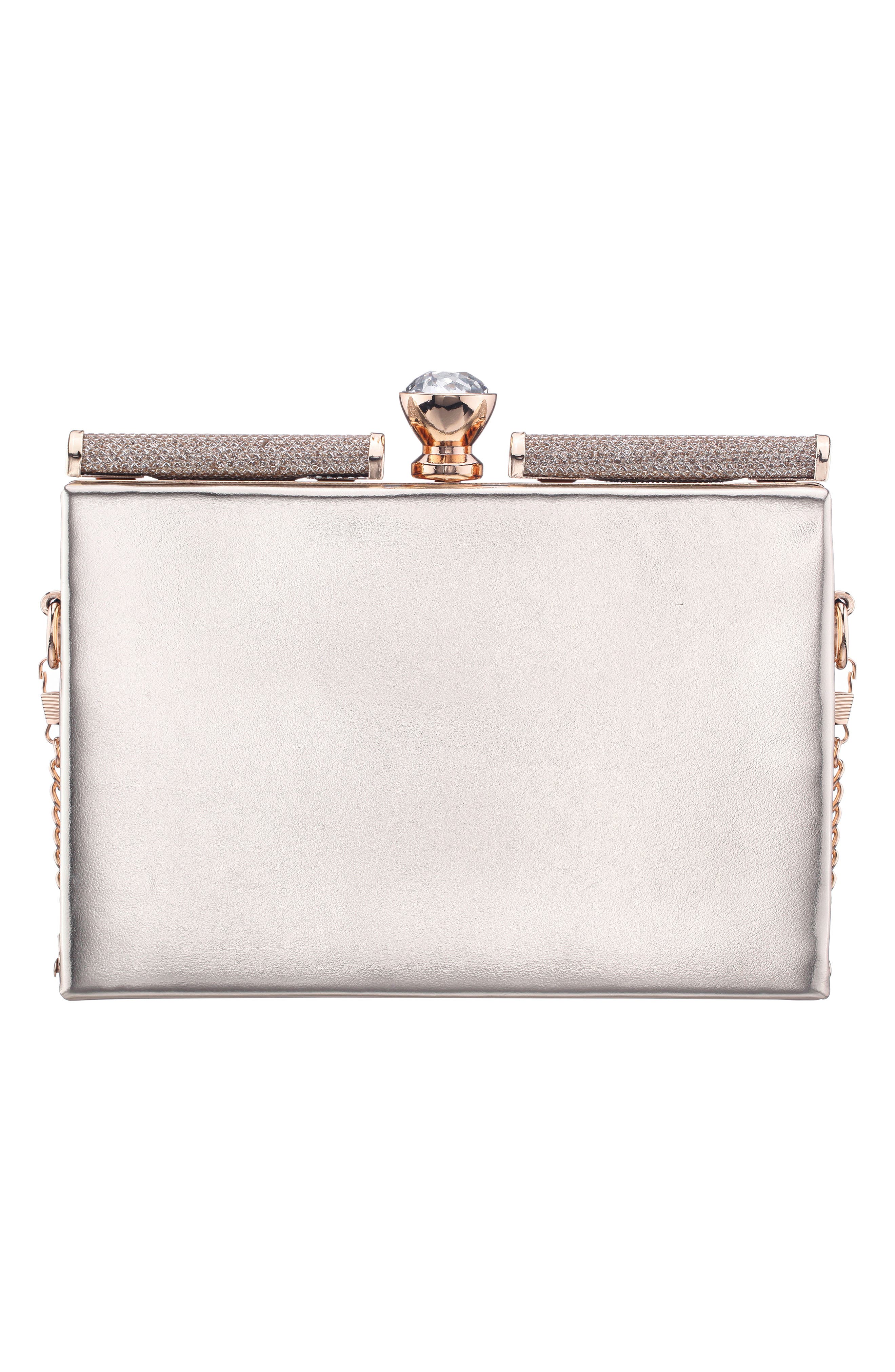 Darby Crystal Clutch, Alternate, color, PLATINO