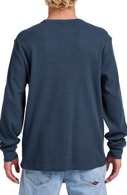 Quiksilver Nelson Long Sleeve Thermal Cotton Blend Pullover In Blue