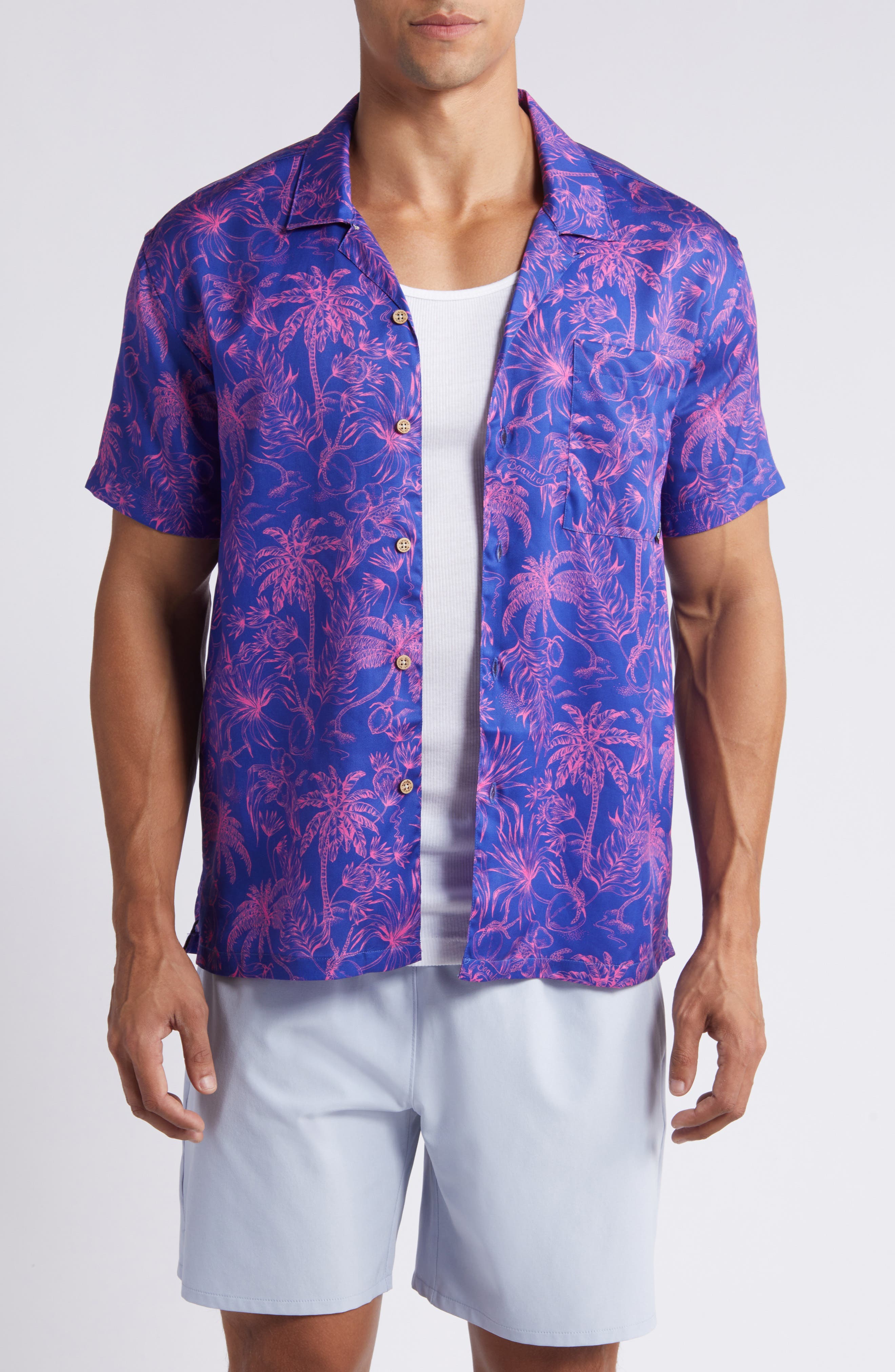 Palms Print Camp Shirt