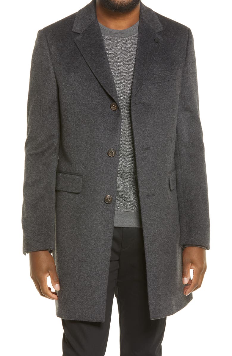 Ted Baker London Fjord Wool & Cashmere Overcoat, Main, color, 