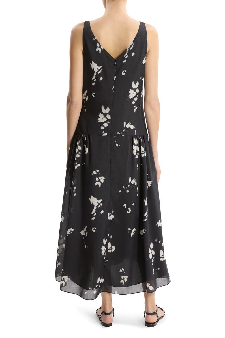 Floral Sleeveless Drop Waist Dress, Alternate, color, BLACK MULTI