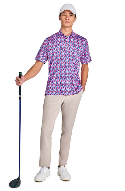Construct Stars & Stripes Polo In Blue/red
