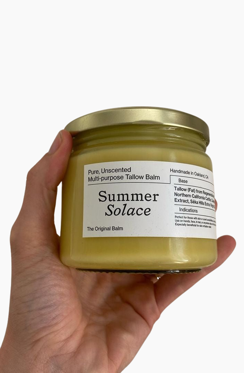 SUMMER SOLACE TALLOW SUMMER SOLACE TALLOW PURE UNSCENTED BULK TALLOW BALM 