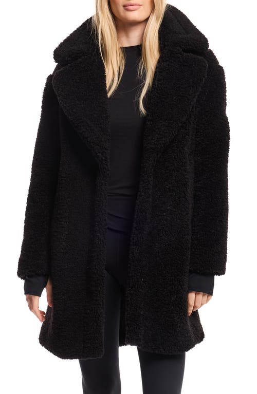 SAM. Faux Shearling Coat in Black 