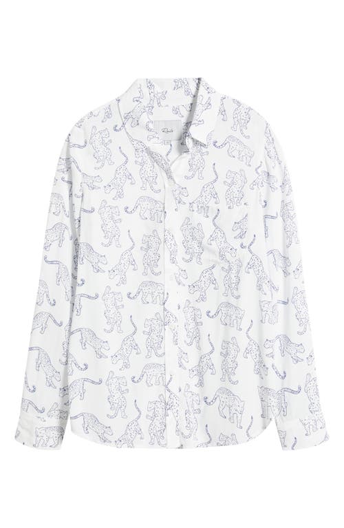 Rails Kathryn Jaguar Button-front Blouse In White