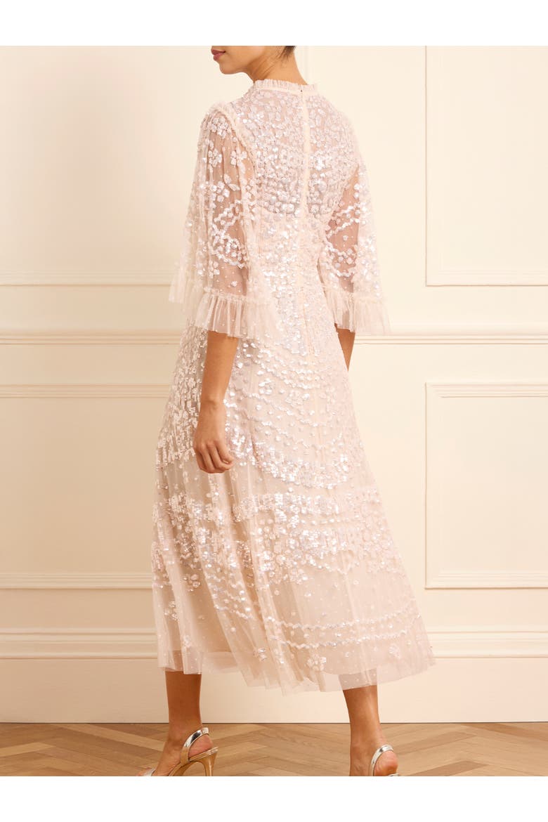 Anais Sequin Ballerina Dress, Alternate, color, Cream/Dusk Pink