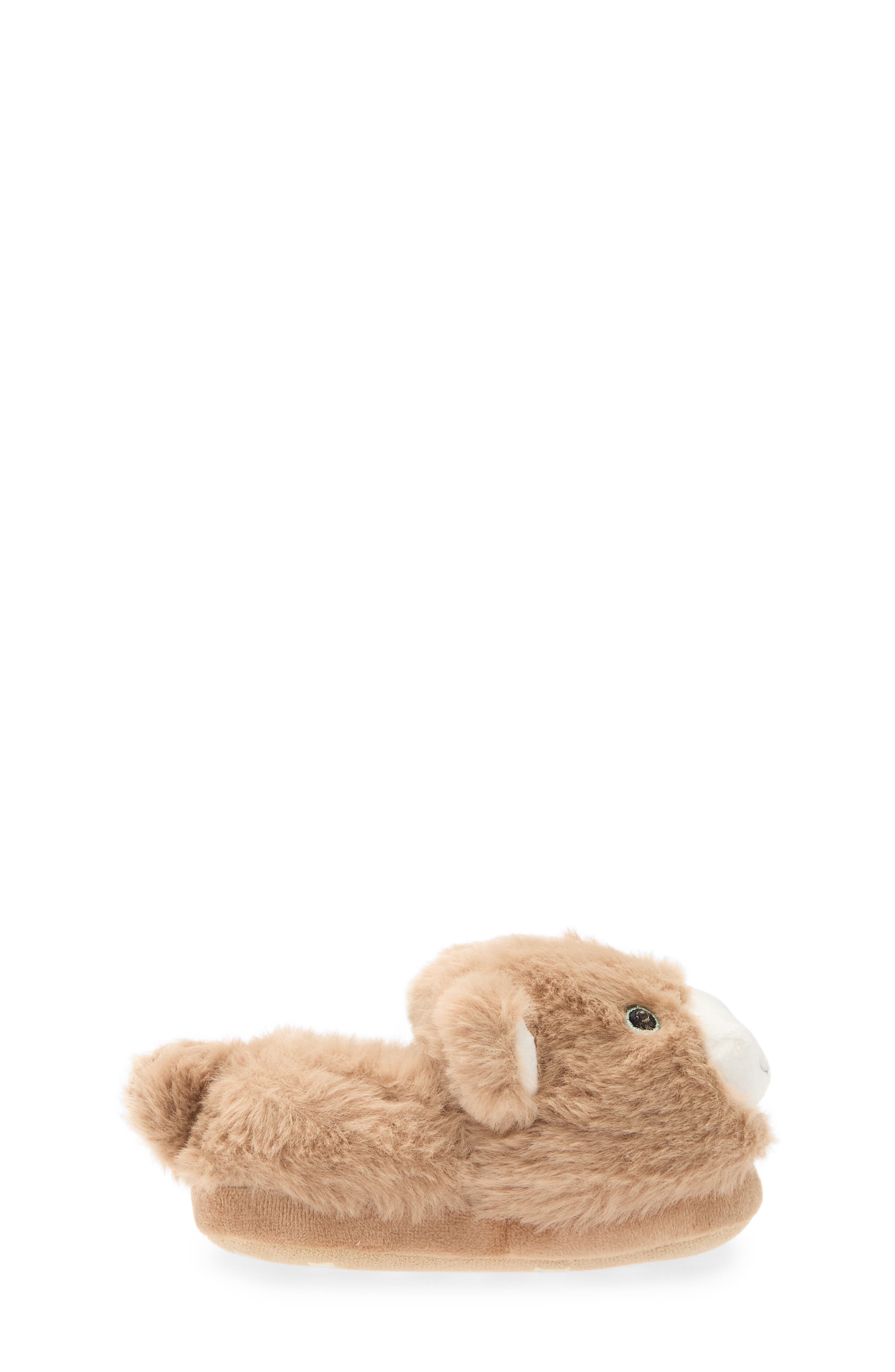 Kids' Cuddles Bear Light-Up Faux Fur Slipper, Alternate, color, TAN