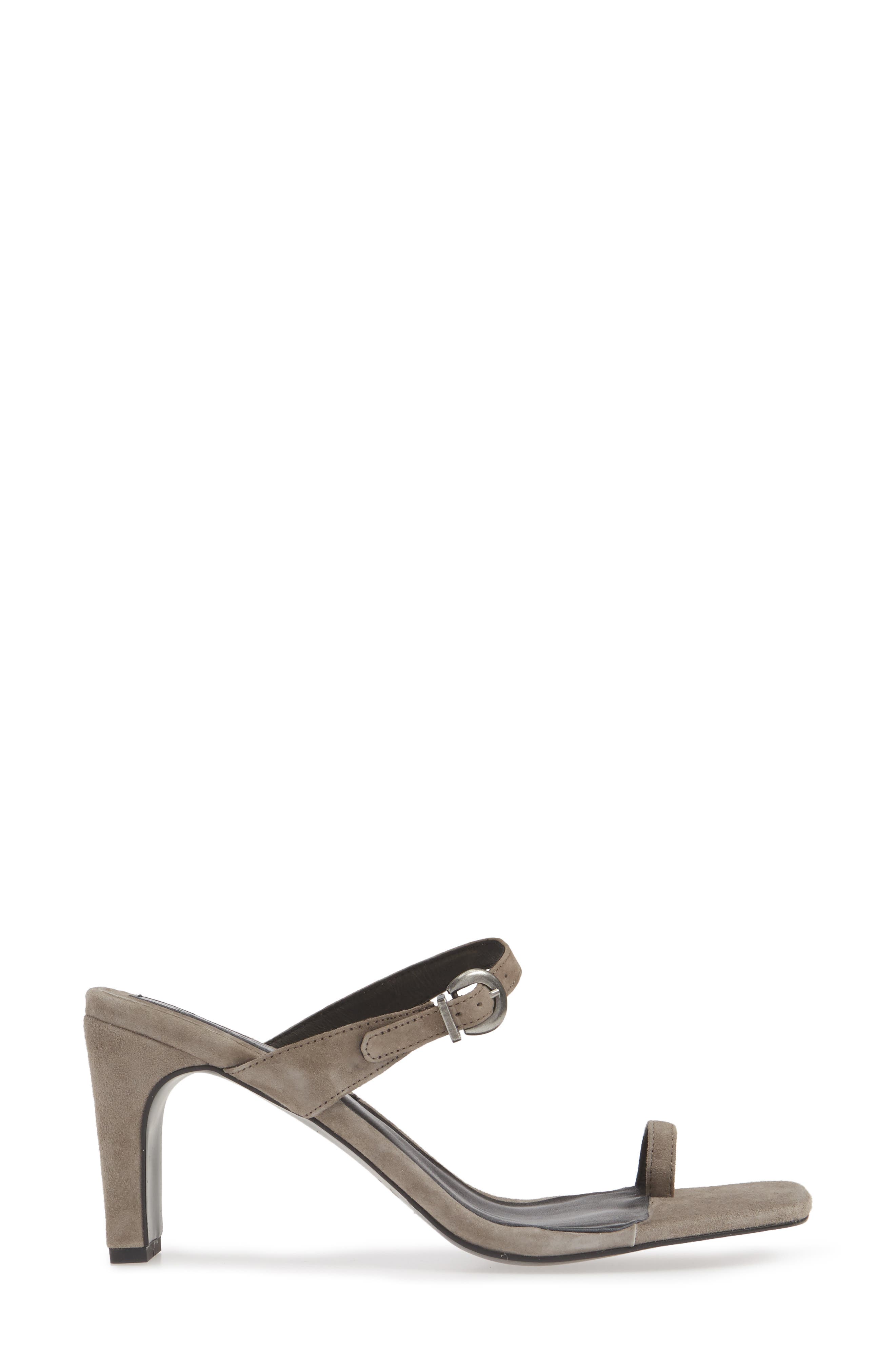 Strappy Slide Sandal, Alternate, color, GRAVEL SUEDE