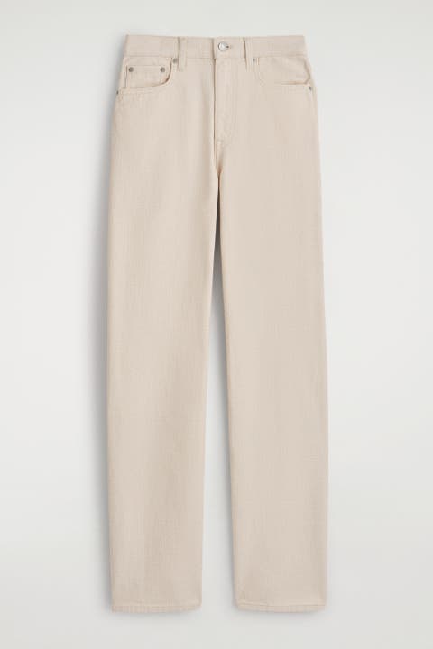 Chord Canvas Straight-Leg Jeans