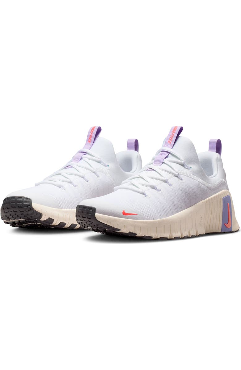 Nike Free Metcon 6 Training Shoe, Main, color, White/ Hot Lava/ Violet
