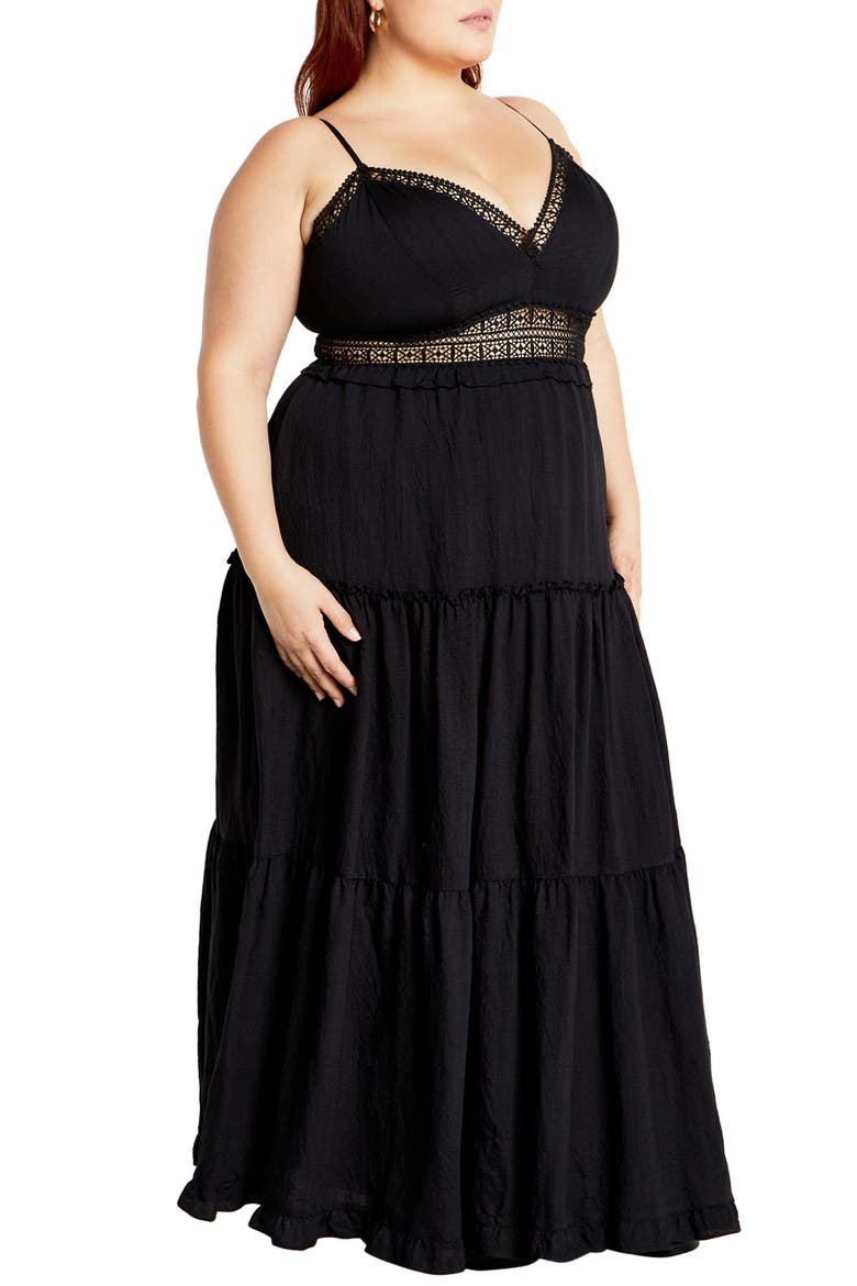 Aura Maxi Dress, Alternate, color, BLACK