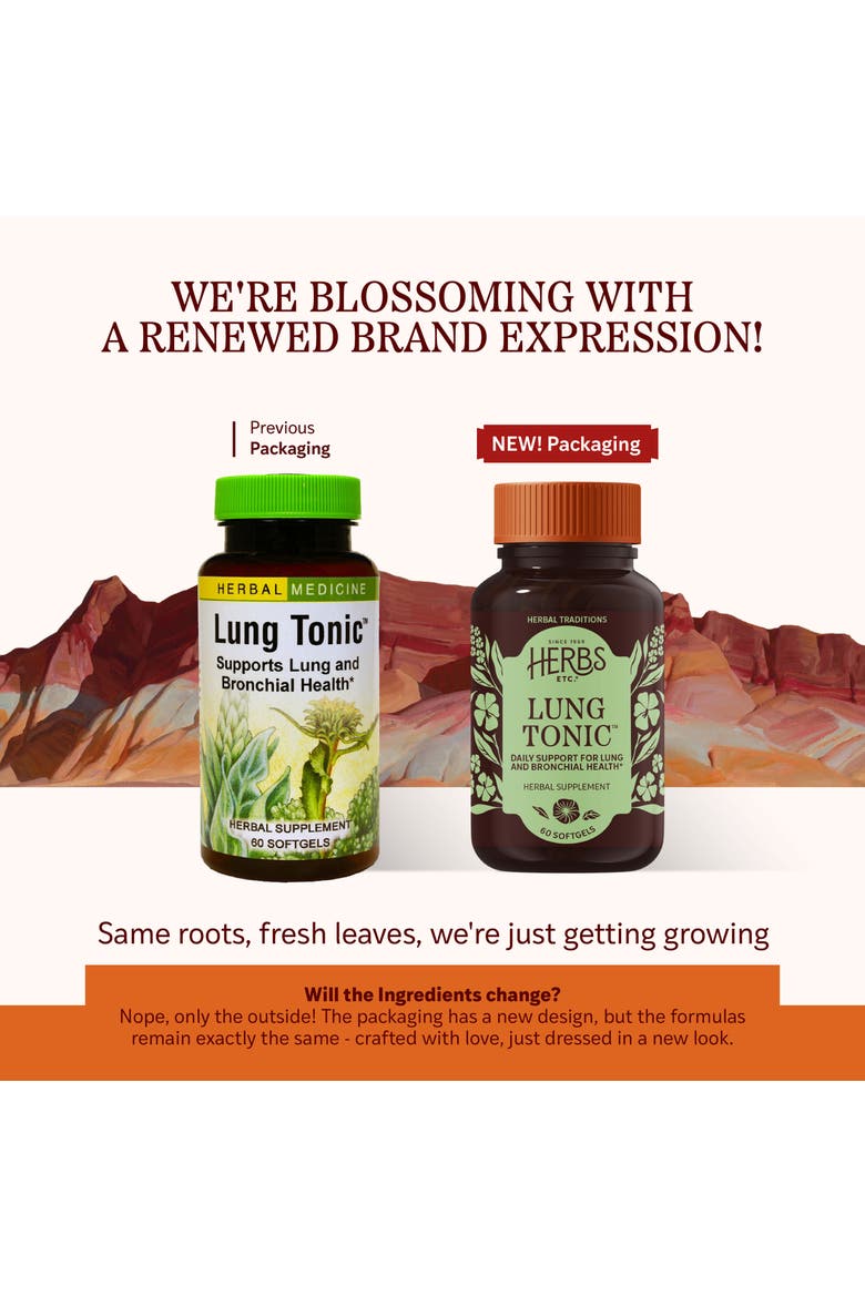 Lung Tonic Herbal Lung & Bronchial Support Softgels, 60 Count, Alternate, color, No Color