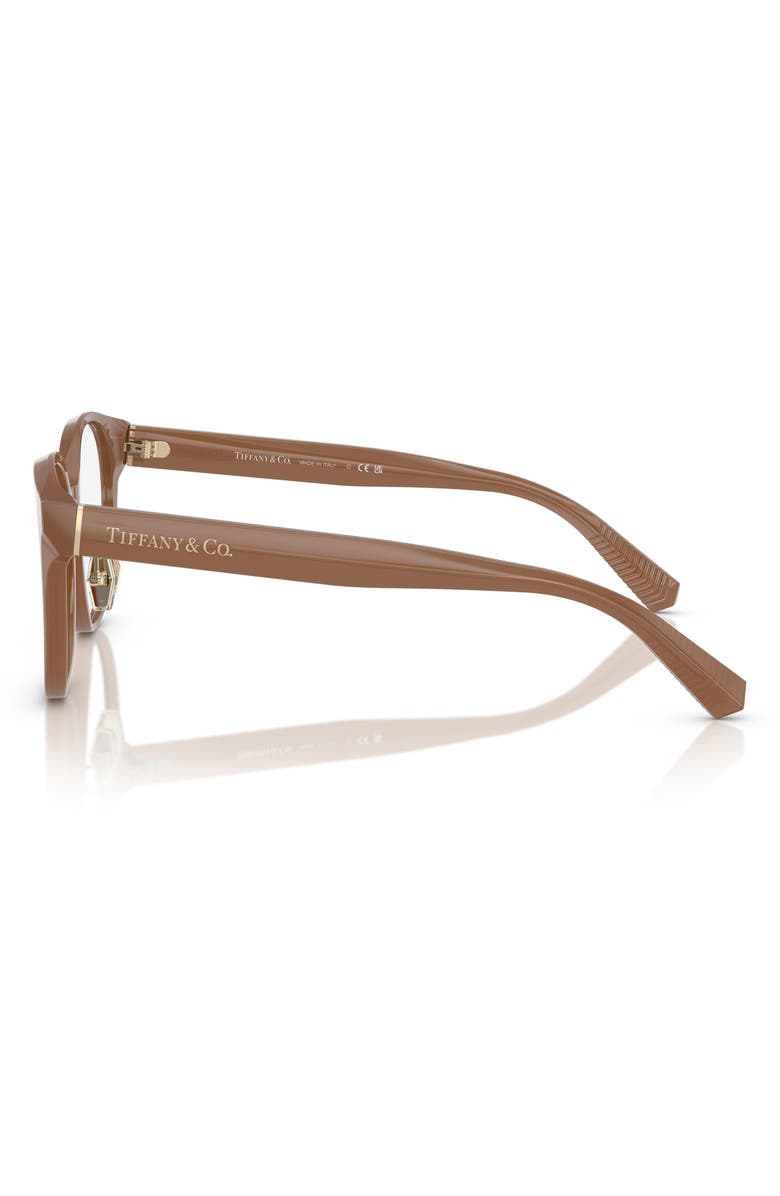 Tiffany & Co. 52mm Round Optical Glasses, Alternate, color, Opal Brown