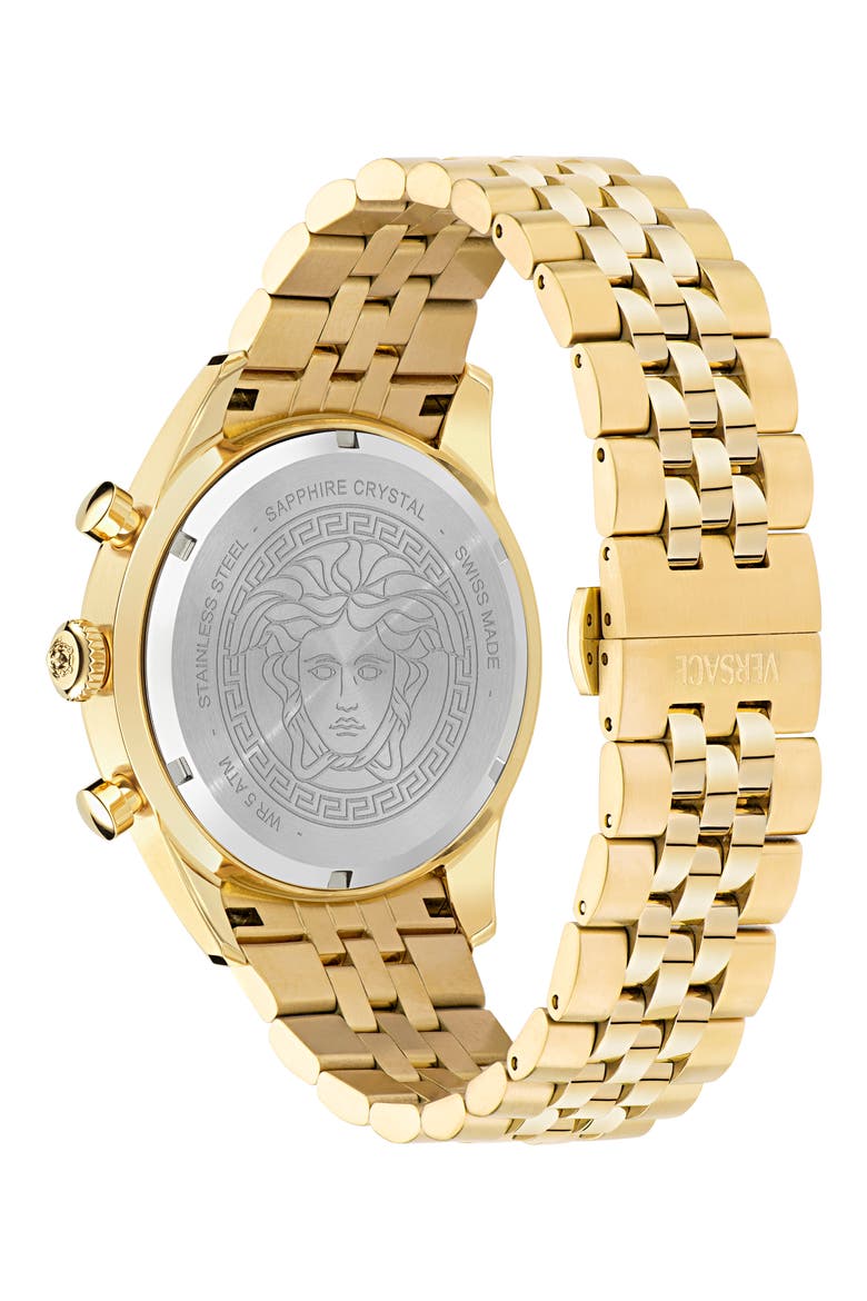 Master Chronograph Bracelet Watch, 44mm, Alternate, color, IP YELLOW GOLD