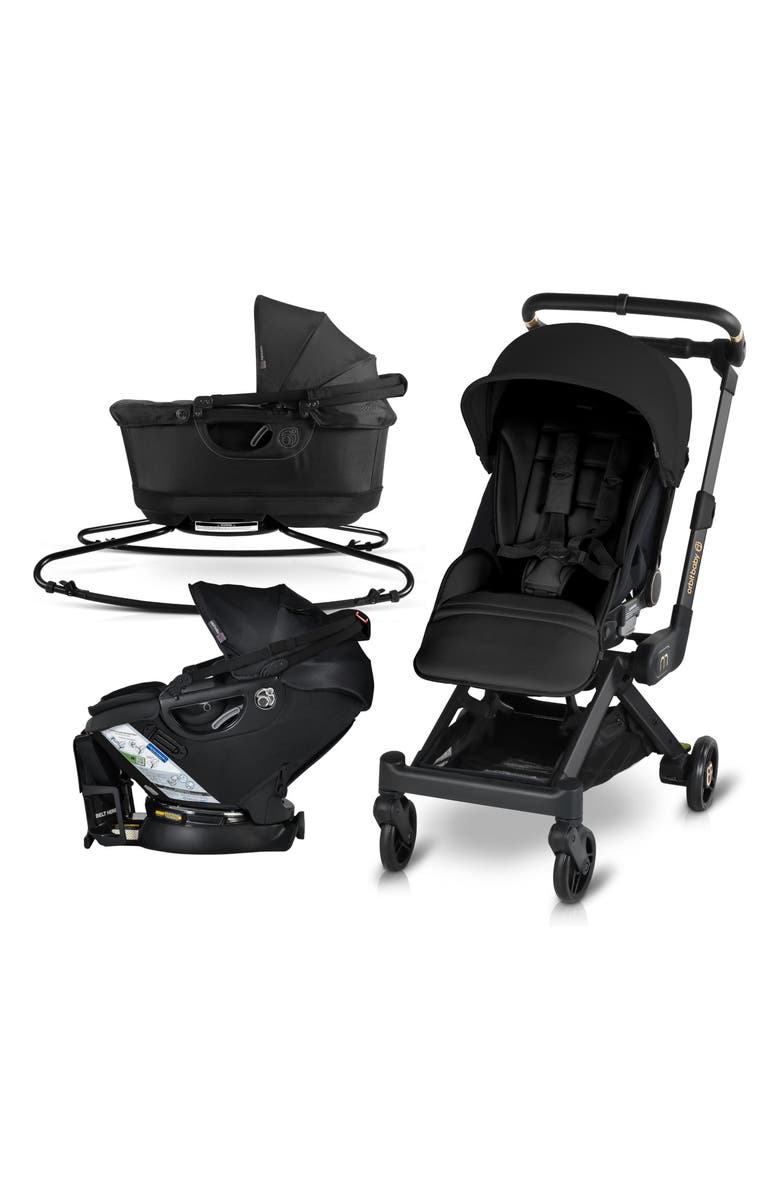 orbit baby<sup>®</sup> M+ Stroll, Lounge & Ride Car Seat, Bassinet & Stroller Travel System, Main, color, Black/ Black L/ Black