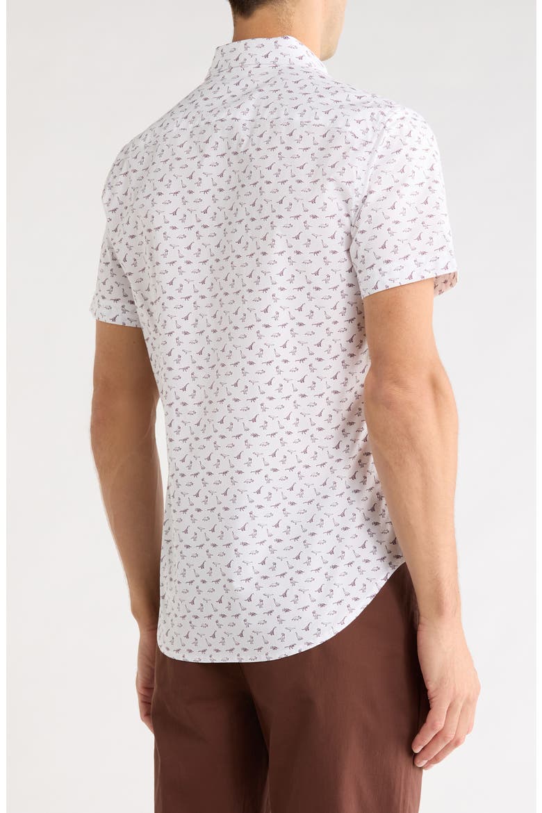 Slim Fit Stretch Cotton Poplin Button-Up Shirt, Alternate, color, DINO X-RAY V5 C4