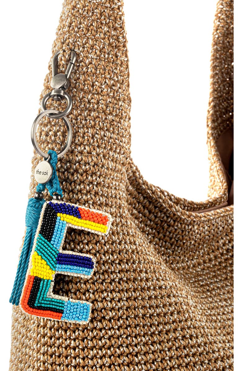 The Sak Yarnicharmz Hand Crochet Dangle - Letters, Alternate, color, E