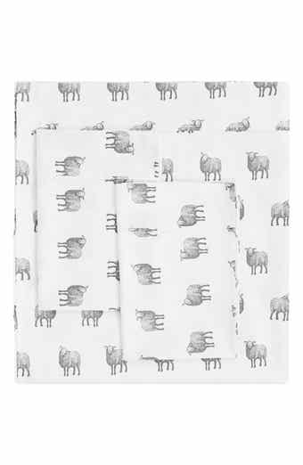 Sheep Print 400 Thread Count Cotton Sheet Set