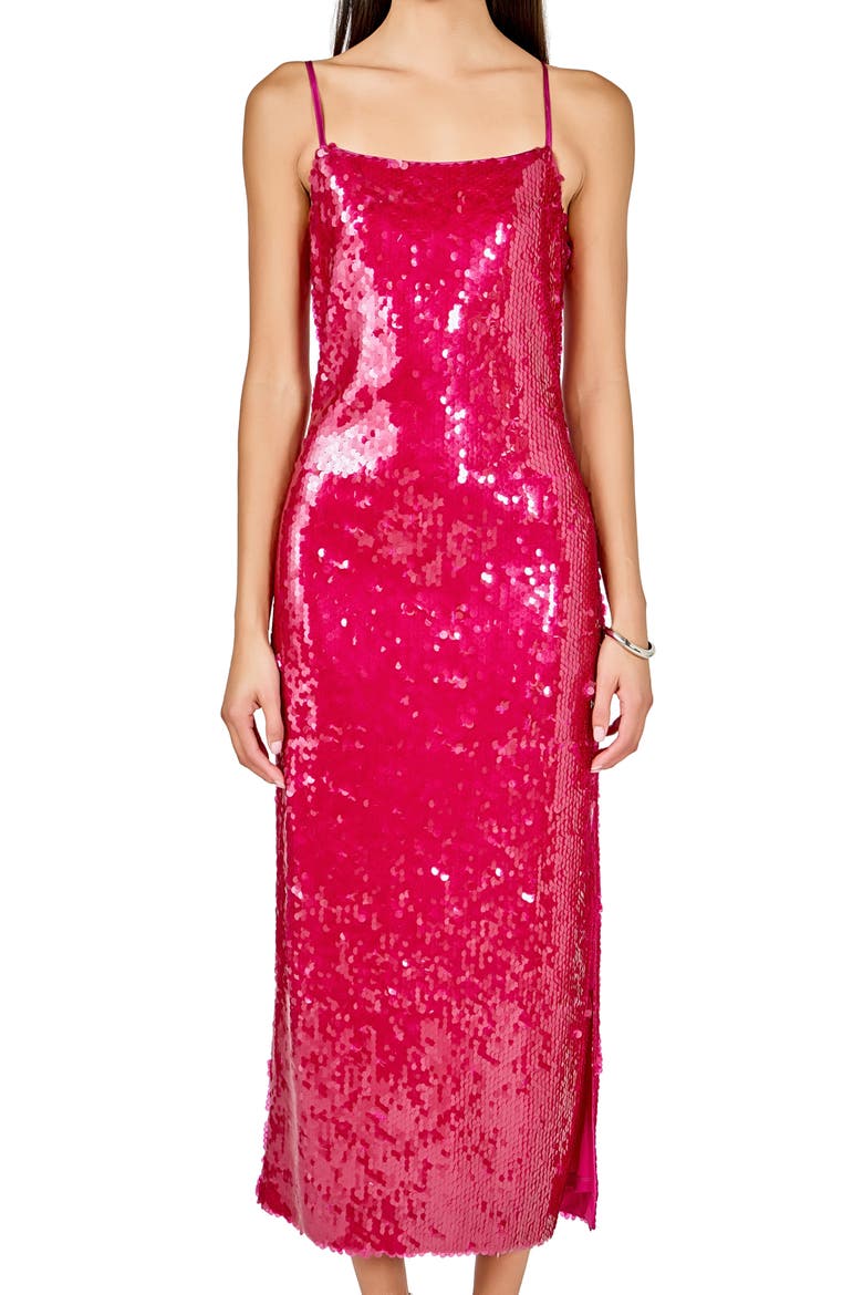 Sequin Slipdress, Alternate, color, MAGENTA