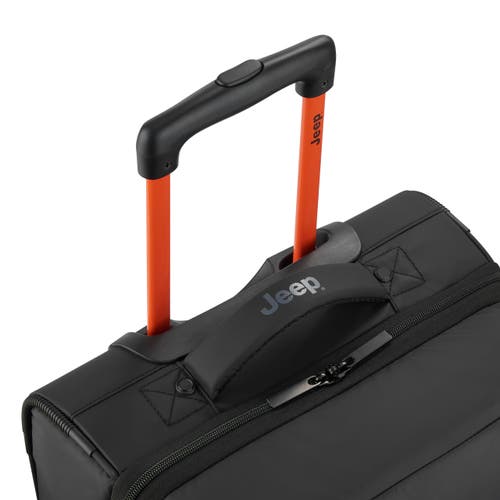 Jeep Js006b 20 Inch Two Wheel Rolling Travel Duffle Bag In Black