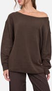 Blu Pepper Oversized Boat Neck Sweater