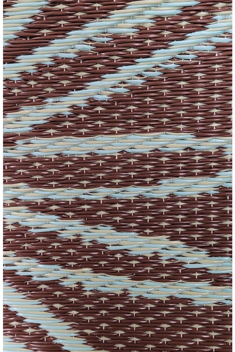 Palm Leaf Teal & Brown, Alternate, color, teal and brown