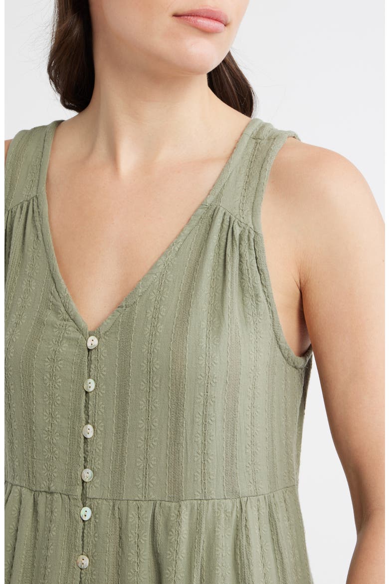 Corinne Tiered Sleeveless Cotton Midi Dress, Alternate, color, SAGE