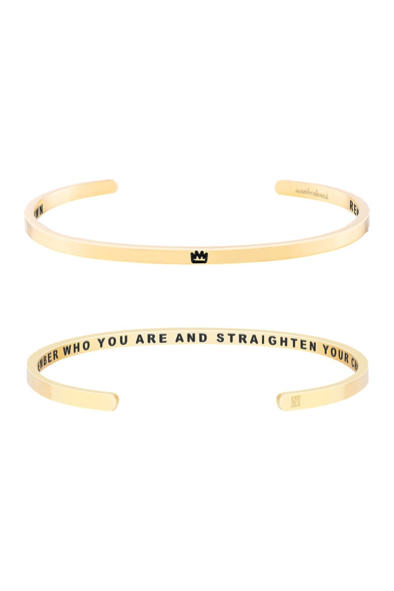Remember Who You Are And Straighten Your Crown bracelet, Main, color, Yellow Gold