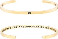 Mantra Remember Who You Are And Straighten Your Crown bracelet