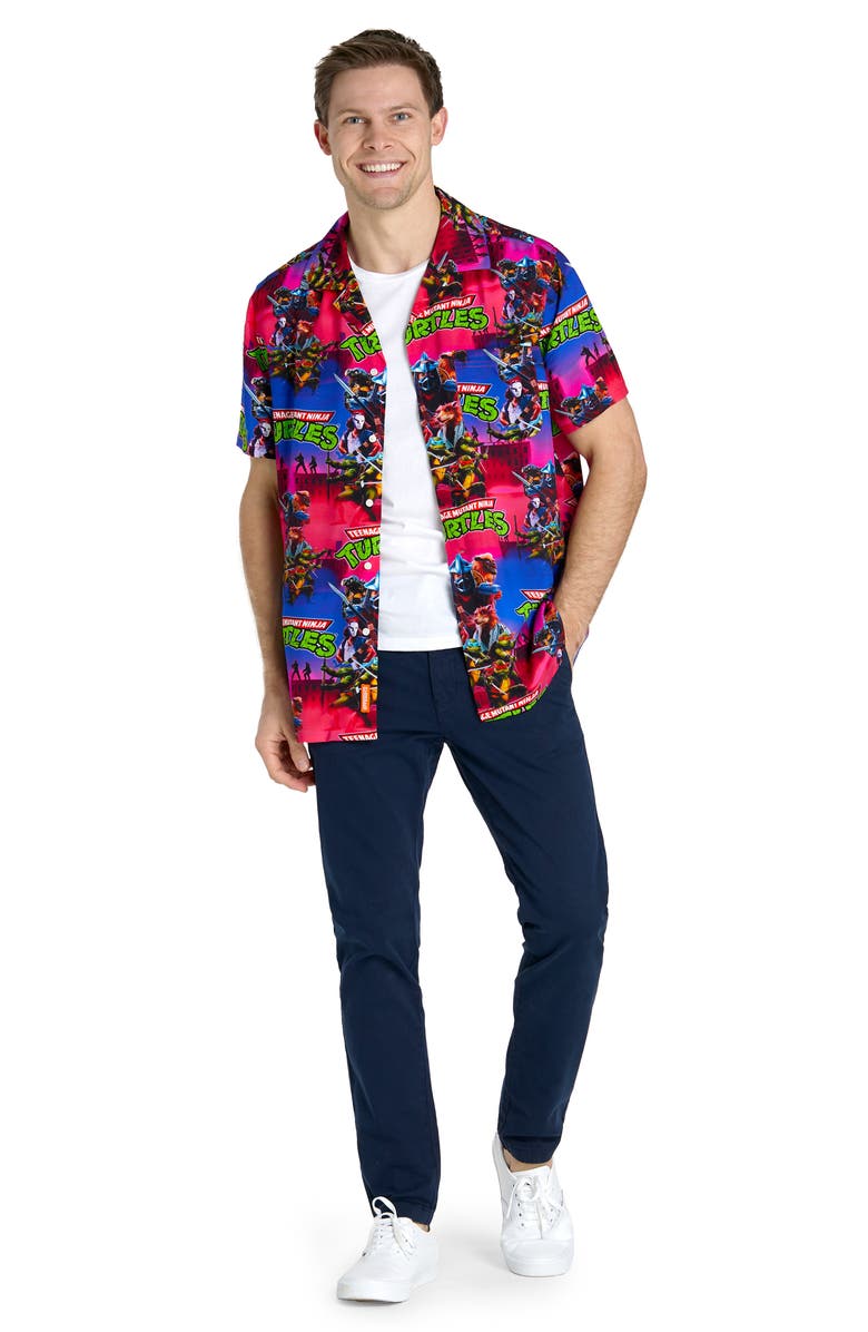 OppoSuits Teenage Mutant Ninja Turtles Camp Shirt, Alternate, color, Miscellaneous