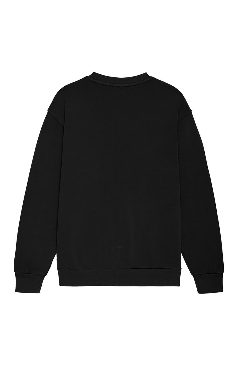 Dalix Ghost Garden Fleece Sweatshirt, Alternate, color, Black