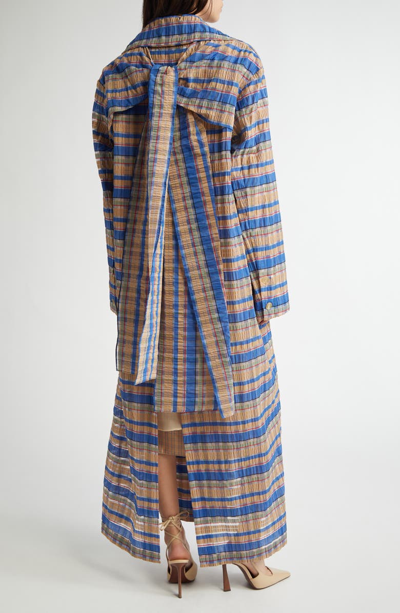 EENK Check Tied Long Coat, Alternate, color, 