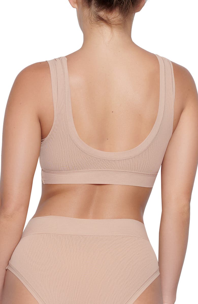 SKIMS Summer Mesh Scoop Bralette, Alternate, color, Clay